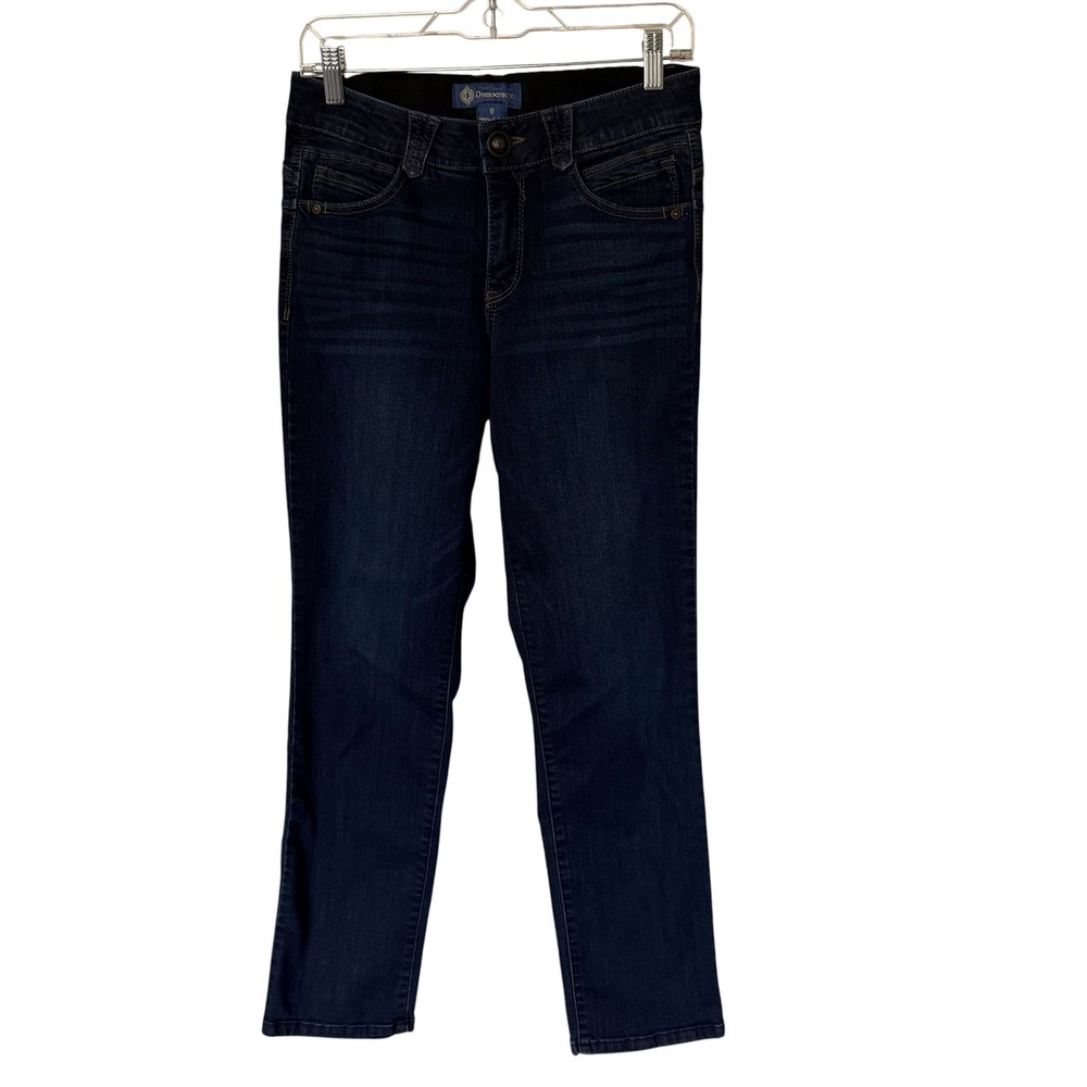 Democracy Ab-solution Jeans Women 6 Dark Wash Excellent Straight Leg Stretch